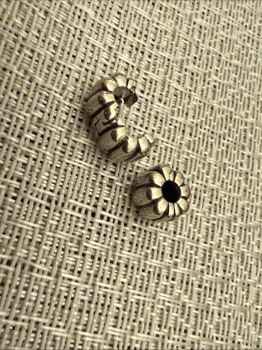 Pandora Silver Floral Spacer set of 2